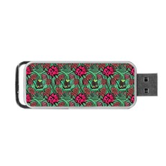 Retro 1880s Flowers Pattern 3 Portable Usb Flash (one Side)