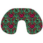 Retro 1880s Flowers Pattern 3 Travel Neck Pillow Front