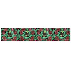 Retro 1880s Flowers Pattern 3 Large Premium Plush Fleece Scarf 