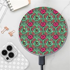 Retro 1880s Flowers Pattern 3 Wireless Fast Charger(white) by violetheavensky