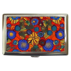 Mid Century Retro Floral 1970s 1960s Pattern 69 Cigarette Money Case