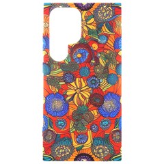 Mid Century Retro Floral 1970s 1960s Pattern 69 Samsung Galaxy S24 Ultra 6 9 Inch Black Tpu Uv Case