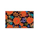 Mid Century Retro Floral 1970s 1960s Pattern 49 Sticker (Rectangular) Front