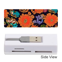 Mid Century Retro Floral 1970s 1960s Pattern 49 Memory Card Reader (stick) by violetheavensky