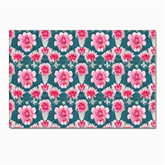 Retro 1880s Flowers Pattern 22 Postcards 5  X 7  (pkg Of 10)