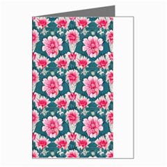 Retro 1880s Flowers Pattern 22 Greeting Card