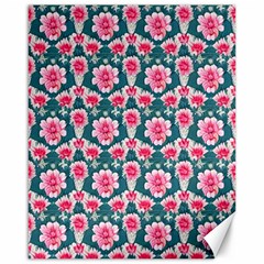 Retro 1880s Flowers Pattern 22 Canvas 16  X 20 