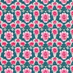 Retro 1880s Flowers Pattern 22 Play Mat (rectangle) by violetheavensky