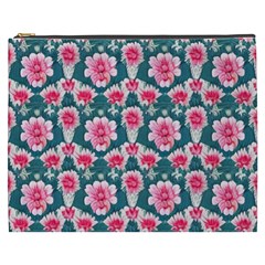 Retro 1880s Flowers Pattern 22 Cosmetic Bag (xxxl)