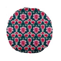 Retro 1880s Flowers Pattern 22 Standard 15  Premium Round Cushions