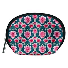 Retro 1880s Flowers Pattern 22 Accessory Pouch (medium)