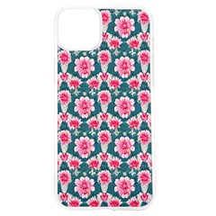 Retro 1880s Flowers Pattern 22 Iphone 15 Tpu Uv Print Case by violetheavensky