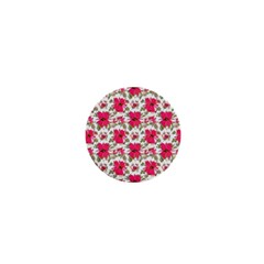 Retro 1880s Flowers Pattern 14 1  Mini Buttons