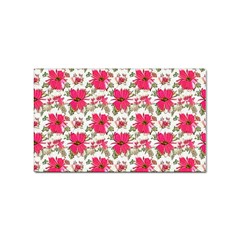 Retro 1880s Flowers Pattern 14 Sticker (rectangular)