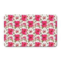 Retro 1880s Flowers Pattern 14 Magnet (rectangular)