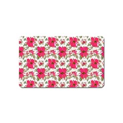 Retro 1880s Flowers Pattern 14 Magnet (name Card) by violetheavensky