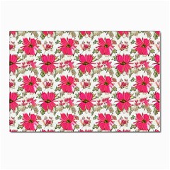 Retro 1880s Flowers Pattern 14 Postcard 4 x 6  (pkg Of 10) by violetheavensky