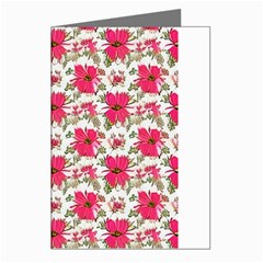 Retro 1880s Flowers Pattern 14 Greeting Cards (pkg Of 8)