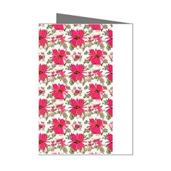 Retro 1880s Flowers Pattern 14 Mini Greeting Cards (pkg Of 8) by violetheavensky