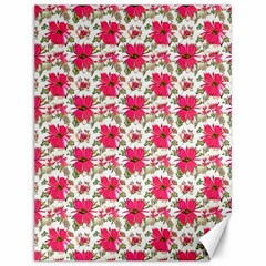 Retro 1880s Flowers Pattern 14 Canvas 12  X 16 