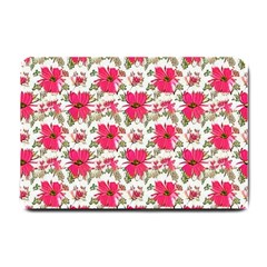 Retro 1880s Flowers Pattern 14 Small Doormat by violetheavensky