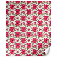 Retro 1880s Flowers Pattern 14 Canvas 11  X 14 