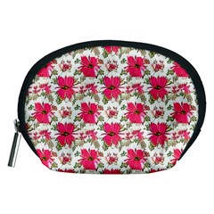 Retro 1880s Flowers Pattern 14 Accessory Pouch (medium)