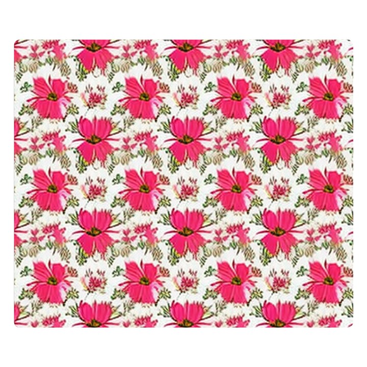 Retro 1880s Flowers Pattern 14 Two Sides Premium Plush Fleece Blanket (Kids Size)