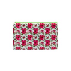 Retro 1880s Flowers Pattern 14 Cosmetic Bag (xs)