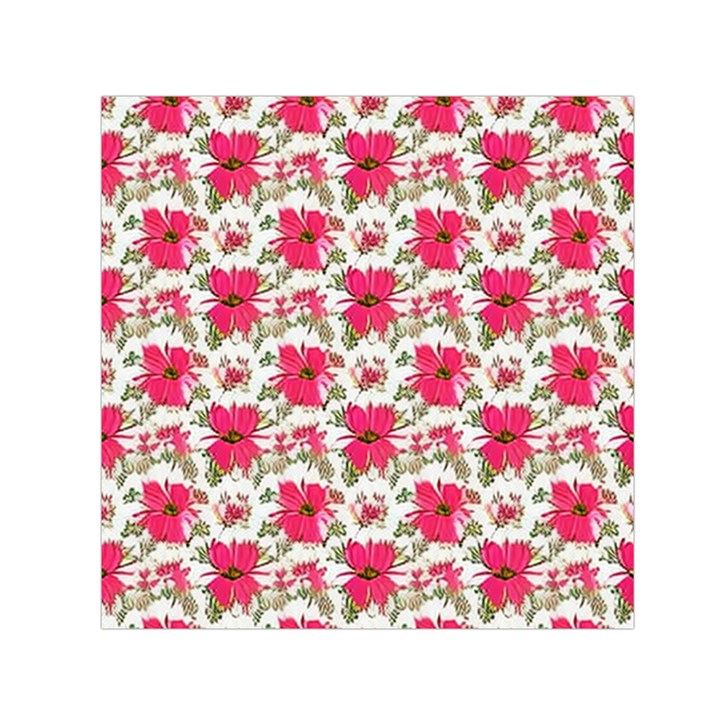 Retro 1880s Flowers Pattern 14 Square Satin Scarf (30  x 30 )