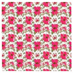 Retro 1880s Flowers Pattern 14 Wooden Puzzle Square