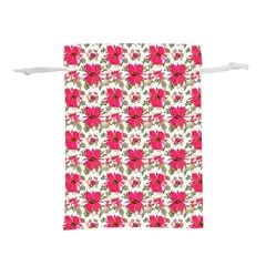 Retro 1880s Flowers Pattern 14 Lightweight Drawstring Pouch (m)