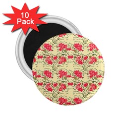 Retro 1880s Flowers Pattern 18 2 25  Magnets (10 Pack) 