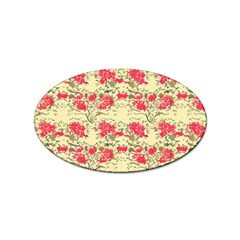 Retro 1880s Flowers Pattern 18 Sticker (oval) by violetheavensky