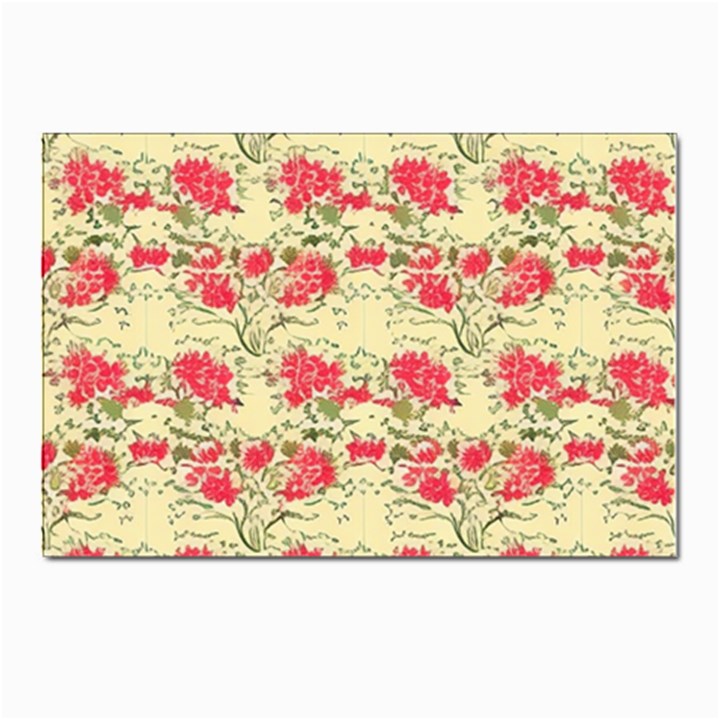 Retro 1880s Flowers Pattern 18 Postcard 4 x 6  (Pkg of 10)