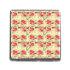 Retro 1880s Flowers Pattern 18 Memory Card Reader (square 5 Slot)