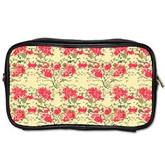 Retro 1880s Flowers Pattern 18 Toiletries Bag (one Side) by violetheavensky