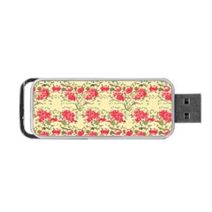 Retro 1880s Flowers Pattern 18 Portable Usb Flash (one Side) by violetheavensky