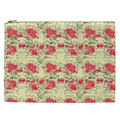 Retro 1880s Flowers Pattern 18 Cosmetic Bag (xxl)