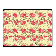 Retro 1880s Flowers Pattern 18 Two Sides Fleece Blanket (small)