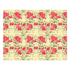 Retro 1880s Flowers Pattern 18 Two Sides Premium Plush Fleece Blanket (large)