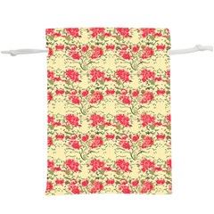 Retro 1880s Flowers Pattern 18 Lightweight Drawstring Pouch (xl)