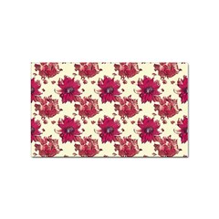 Retro 1880s Flowers Pattern 21 Sticker (rectangular) by violetheavensky