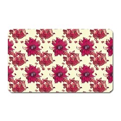 Retro 1880s Flowers Pattern 21 Magnet (rectangular)