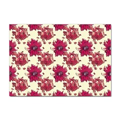 Retro 1880s Flowers Pattern 21 Sticker A4 (10 Pack)