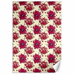 Retro 1880s Flowers Pattern 21 Canvas 12  X 18 