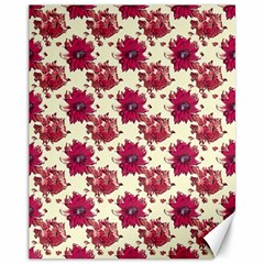 Retro 1880s Flowers Pattern 21 Canvas 11  X 14 