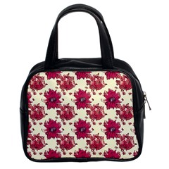 Retro 1880s Flowers Pattern 21 Classic Handbag (two Sides)