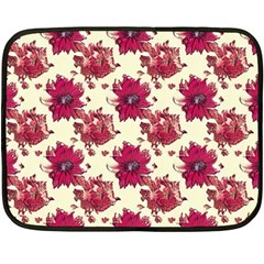 Retro 1880s Flowers Pattern 21 Two Sides Fleece Blanket (mini) by violetheavensky