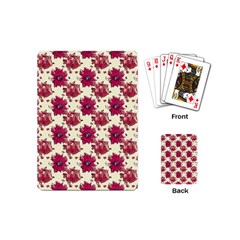 Retro 1880s Flowers Pattern 21 Playing Cards Single Design (mini)